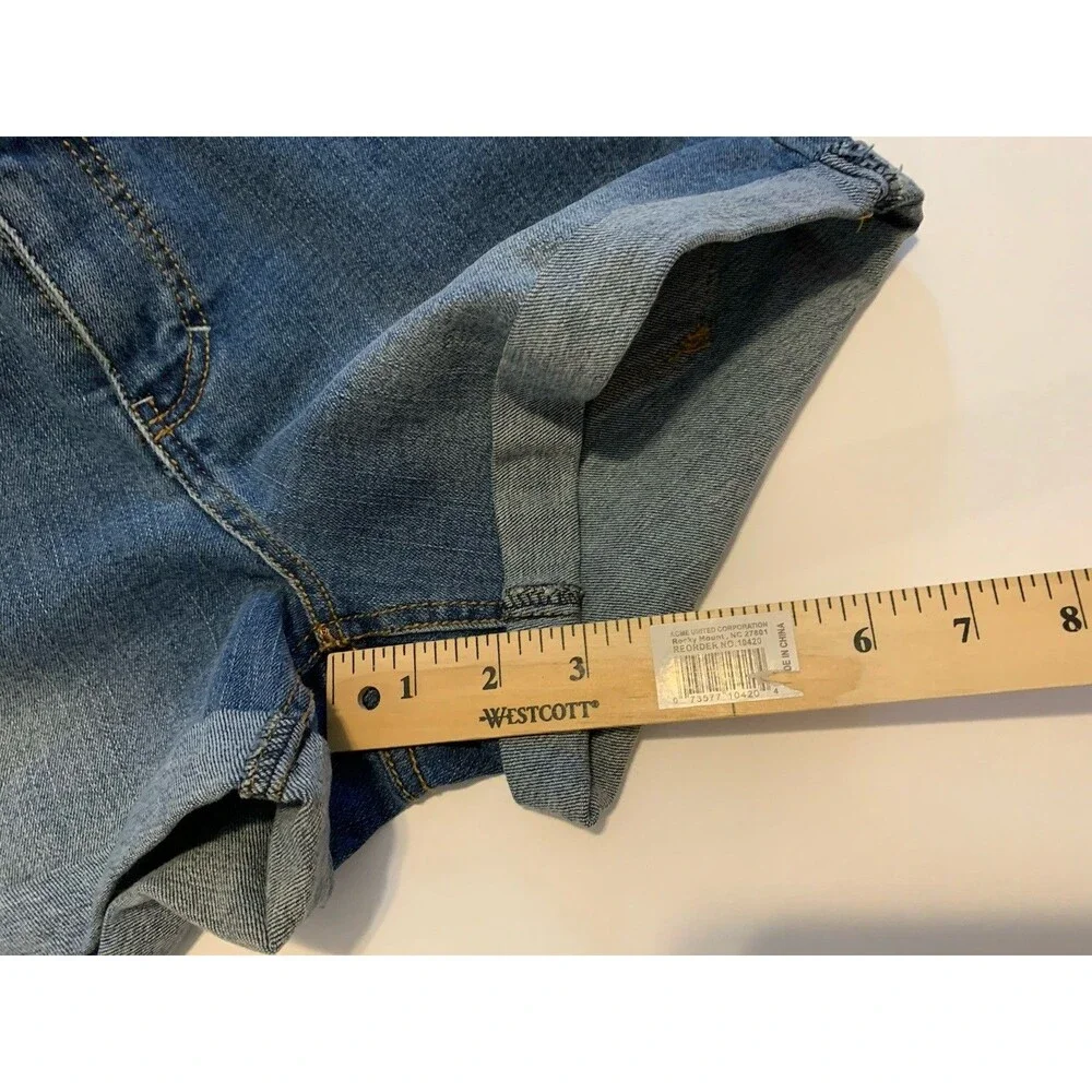 Tinseltown Womens Size Junior Small Overall Shorts Distressed Jean Shortalls